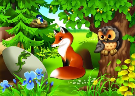 Лесные зверюшки для детей