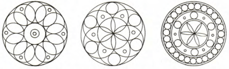 Узоры в круге циркулем