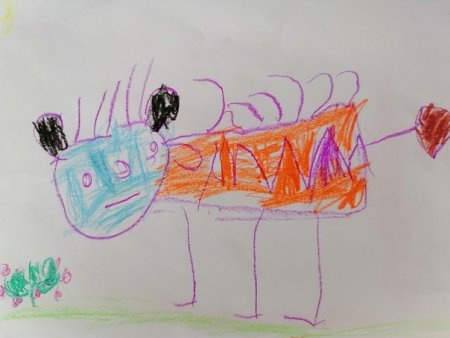 Детский рисунок несуществующего животного