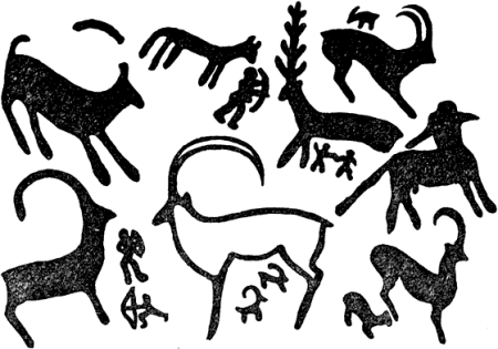 Петроглифы Алтая вектор