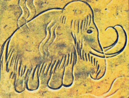 Наскальные рисунки Мамонтов