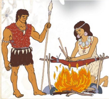 Древние люди и огонь