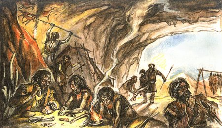 Первобытное жилище пещеры