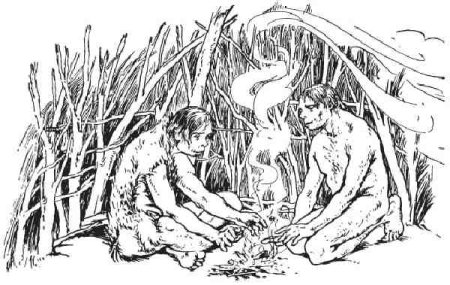 Раскраска древние люди