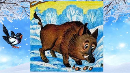 Зимний лес рисунок для детей