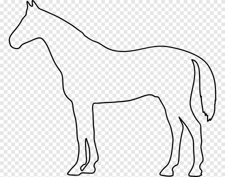 Контур лошадки сбоку