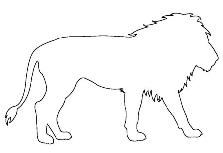 Трафарет Льва для вырезания