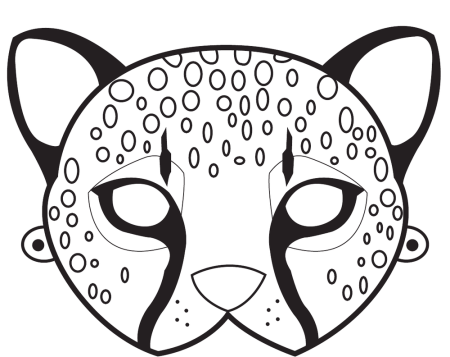 Трафареты масок животных