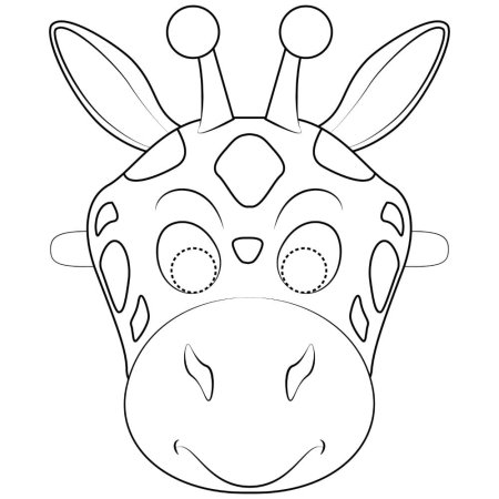 Маска голова жирафа