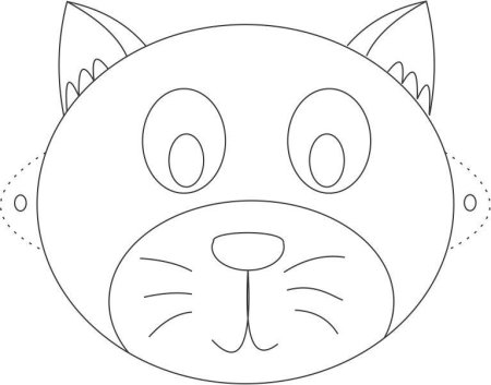 Трафареты масок животных