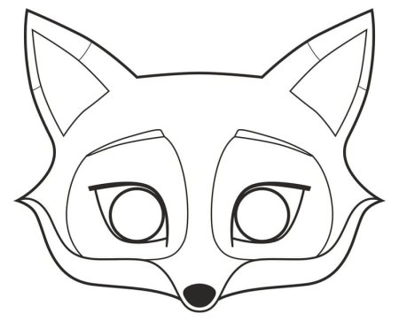 Маска лиса раскраска