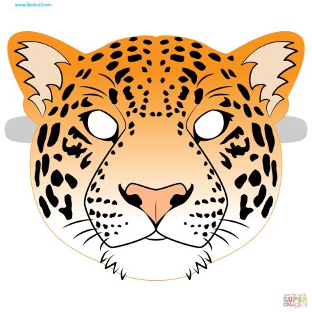 Маска леопарда детская