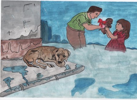 Рисунок на тему бездомные животные