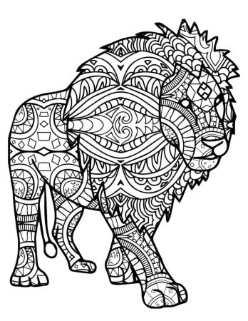 Раскраскаантистрес волк