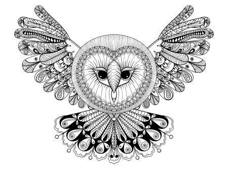 Раскраскаантистрес Сова