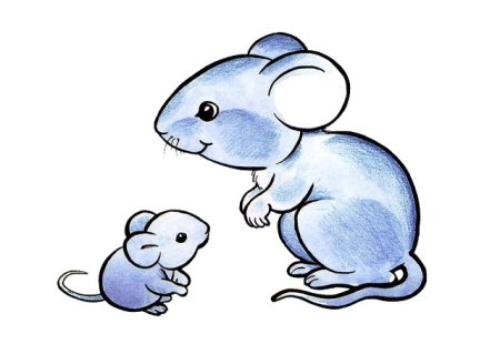 Мышка карточка для детей