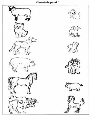 Раскраска большой маленький для детей