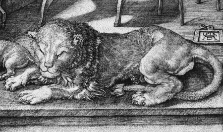 Гравюра Альбрехта Дюрера Лев