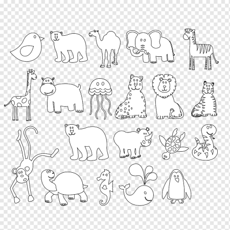 Много рисунков на одном листе для срисовки