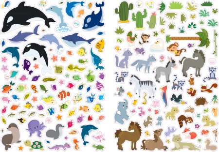 600 Наклеек животные Издательство Робинс