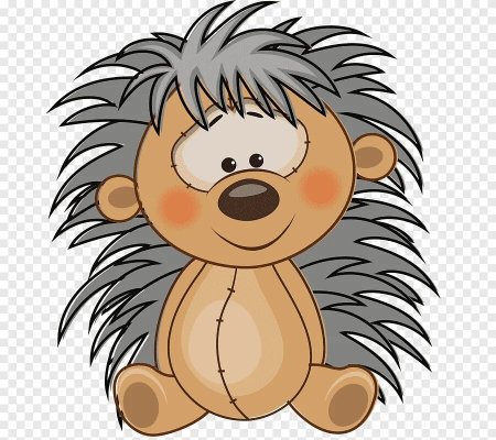 Ежик рисованный милый