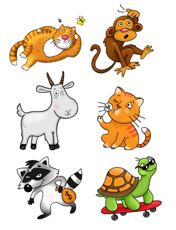 Мультяшные животные