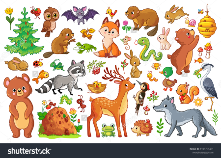 Лесные жители для детей