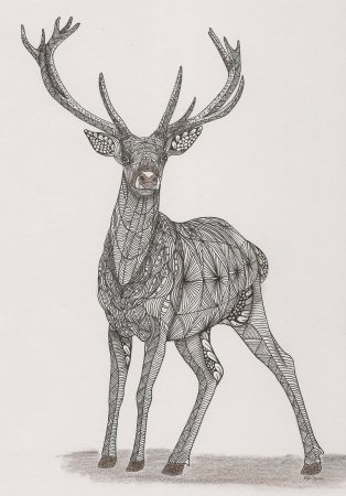 Олень стилизованный