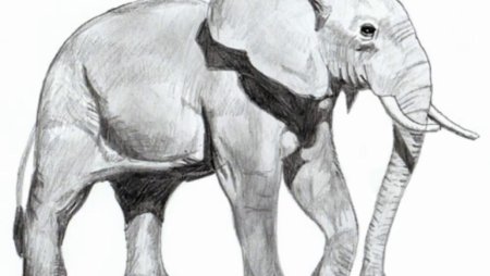 Слоник карандашом