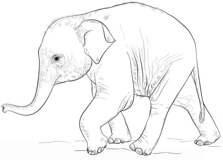 Слон для срисовки