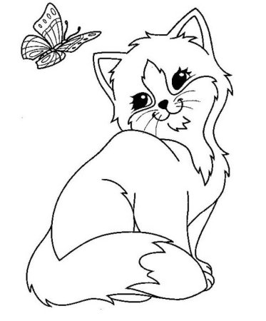 Раскраска кошечки собачки