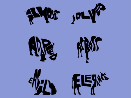 Типографика с животными