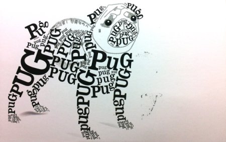 Шрифтовая композиция из букв