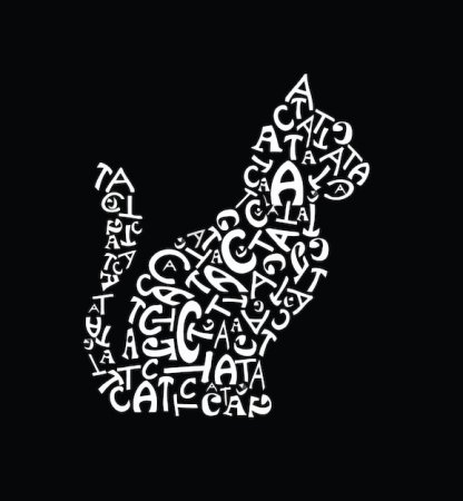 Шрифтовая композиция животное