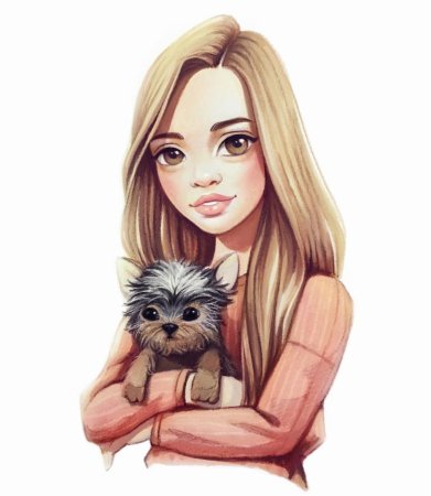 Милые мультяшные девушки