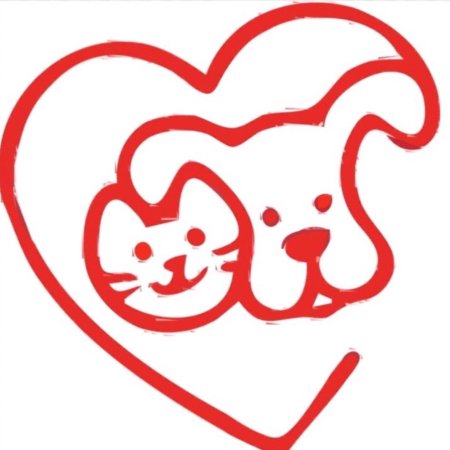 Котик с сердечком в лапках