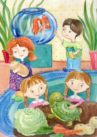 Аквариум с рыбками для детей