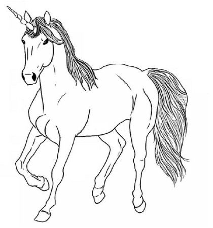Единорог рисунок карандашом
