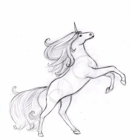 Единорог карандашом