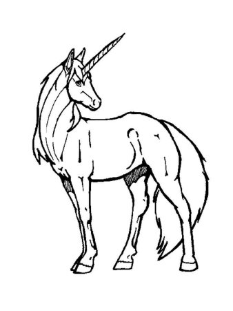Лошадка Единорог раскраска