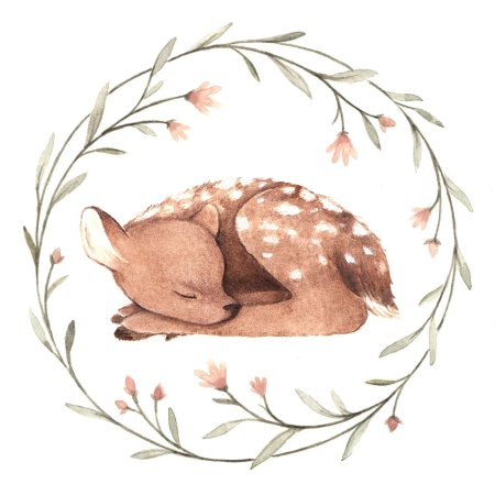 Спящие животные акварель