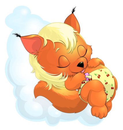 Спящие мультяшные зверюшки