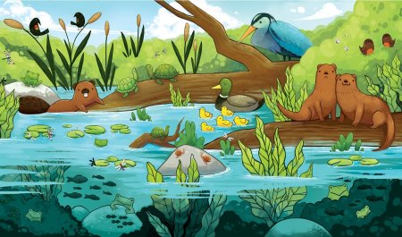 Обитатели водоемов для детей