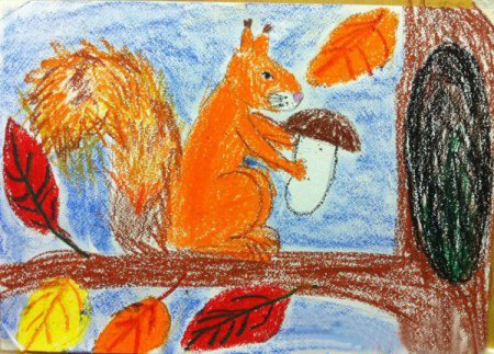 Рисование животные готовятся к зиме