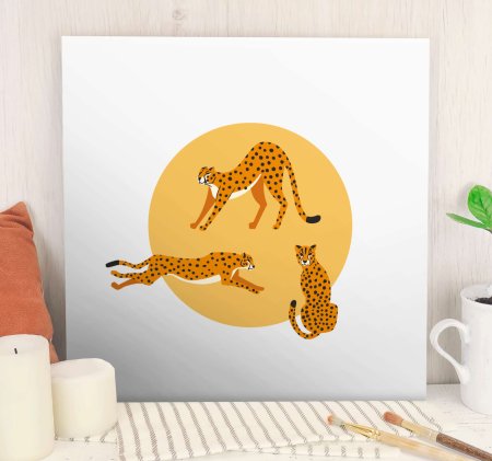 Обои на телефон с желтым леопардом