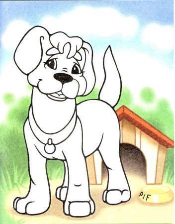 Раскраска пластилином домашние животные