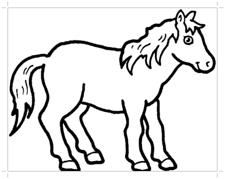 Раскраска. Лошадка