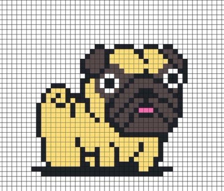 Собака по клеточкам