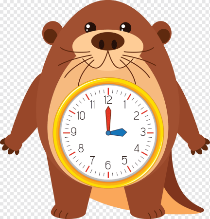 Часы животные клипарт