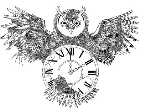 Часы нарисованные